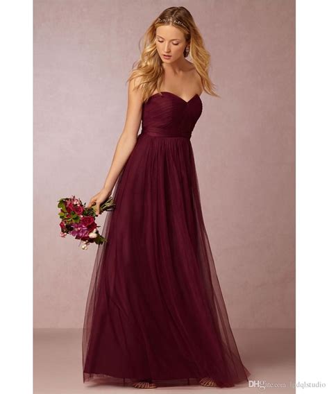 burgundy bridesmaid dresses long cheap.